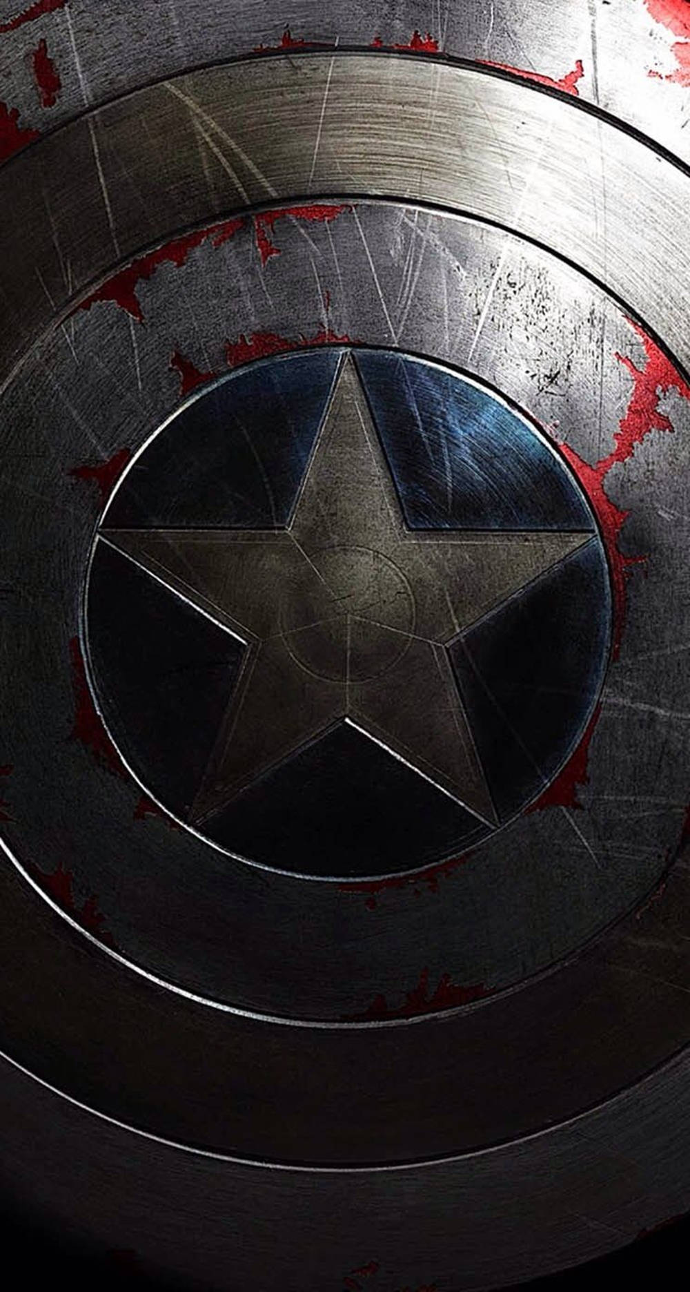 Captain America Shield Iphone Paint Peeled Off Wallpaper