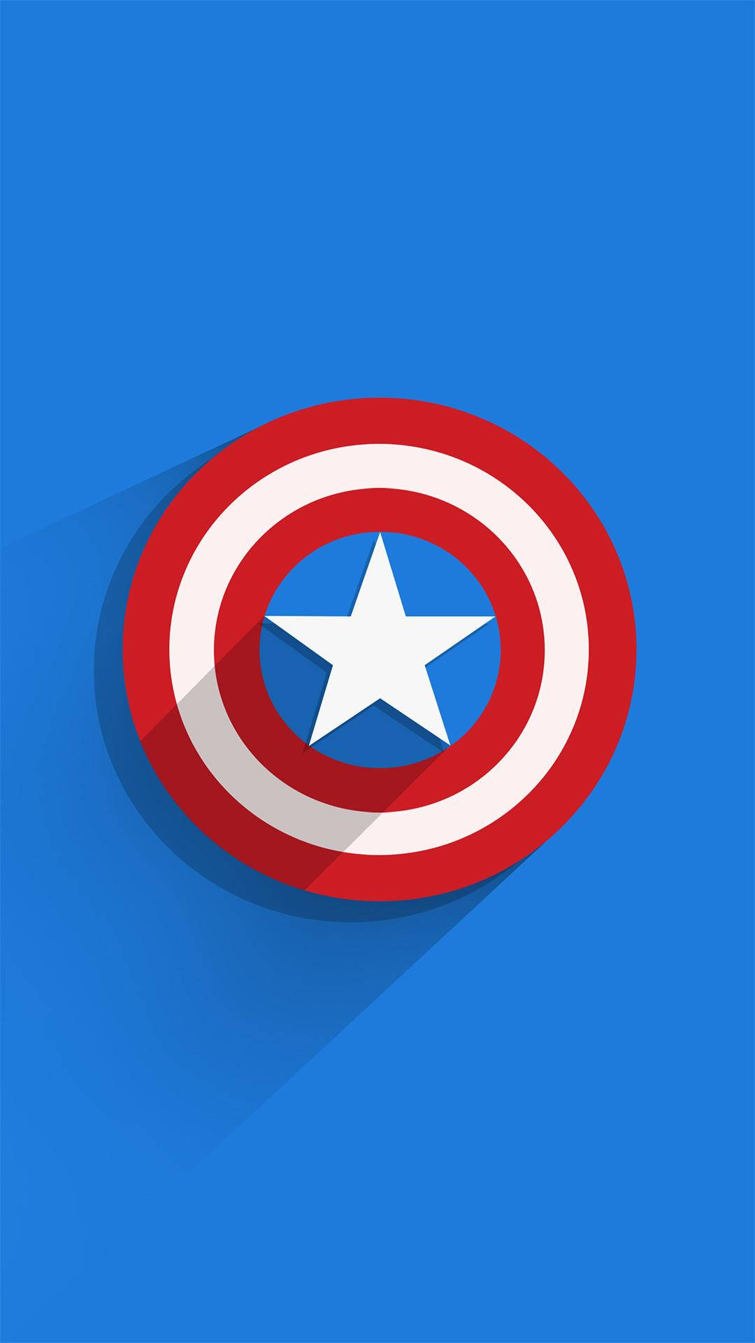 Escudodel Capitán América Para Iphone Con Sombra. Fondo de pantalla