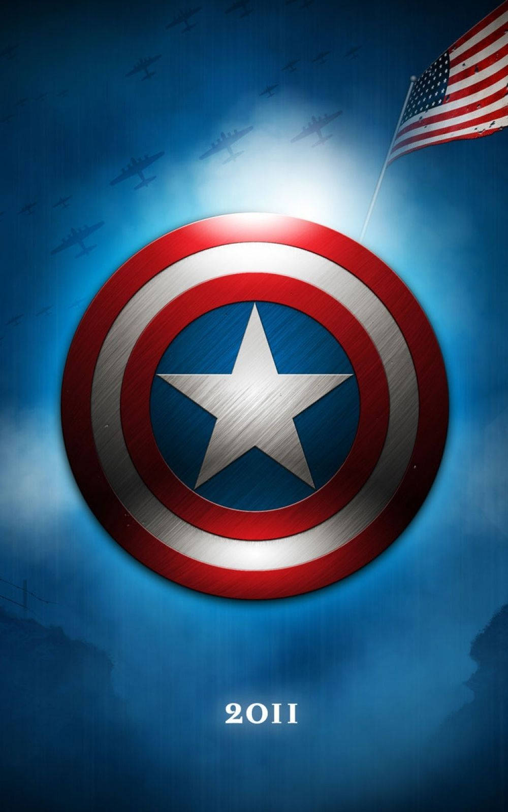 Captain America Shield Marvel Phone Wallpaper