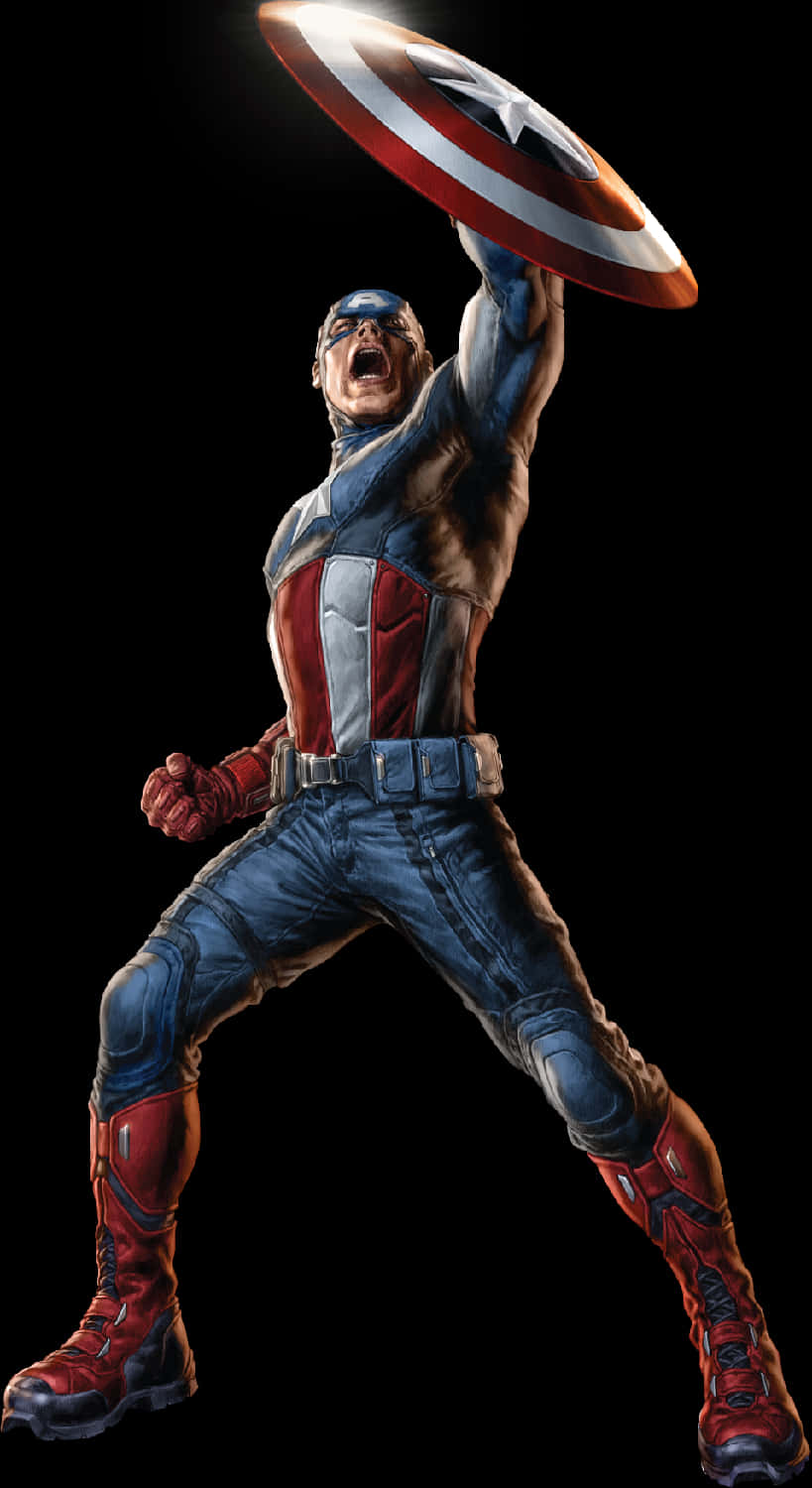 Captain America Shield Raised PNG