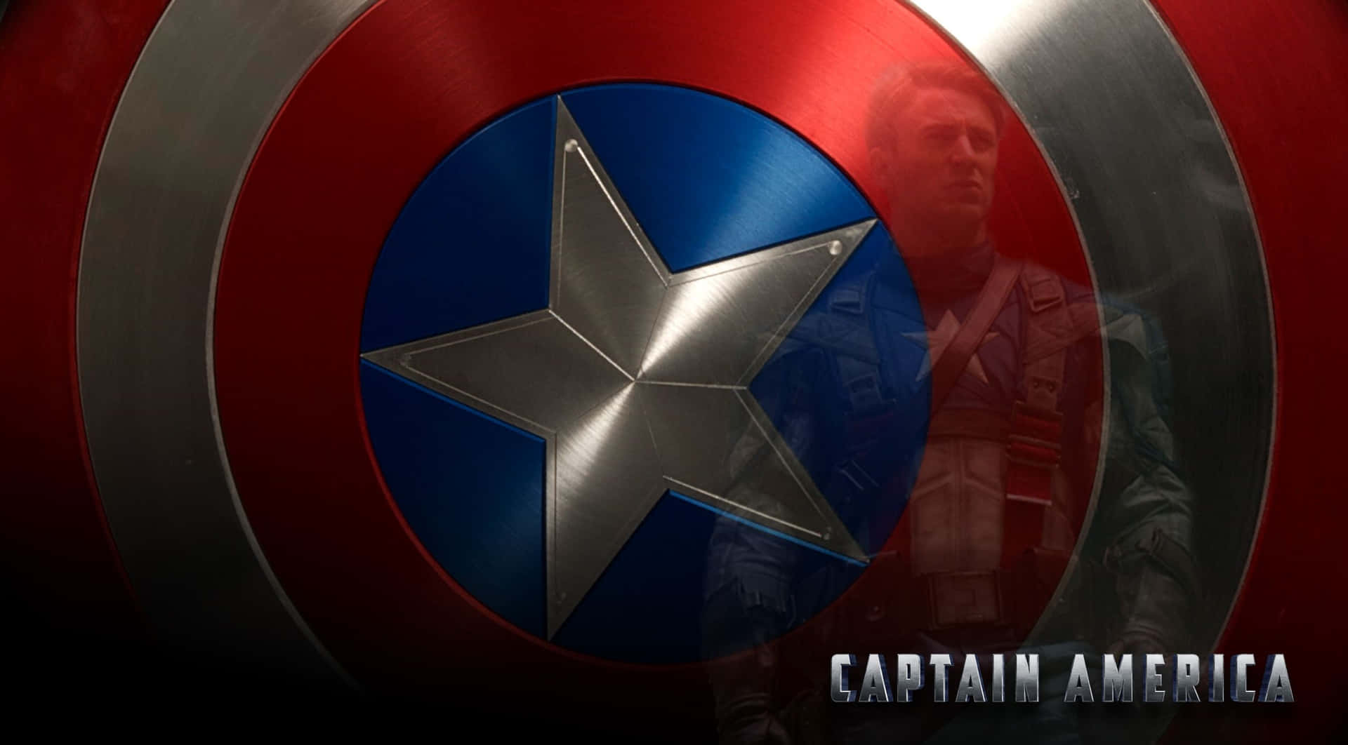 Reflectie Van Captain America Schild Achtergrond