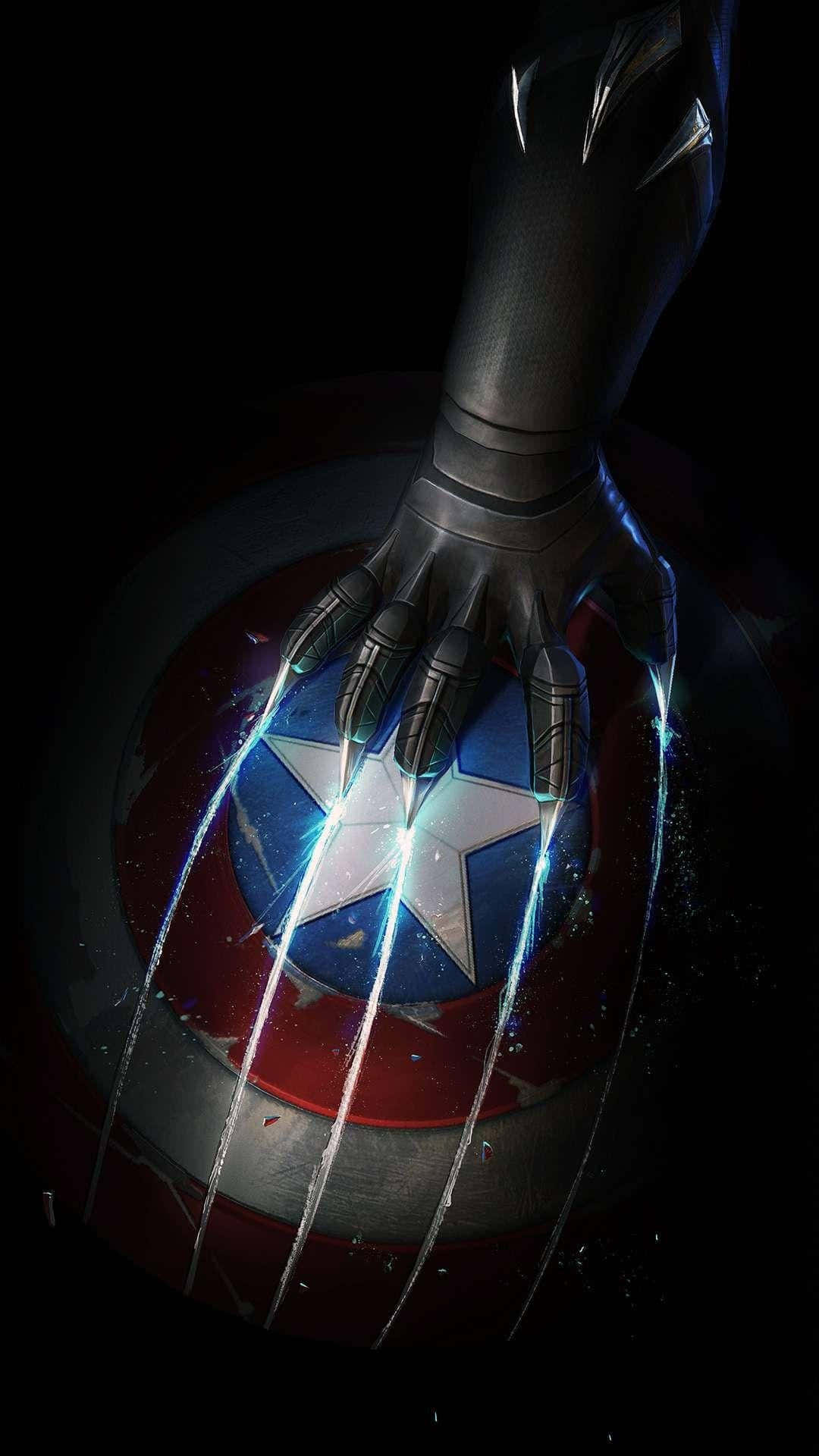 Captain America Shieldwith Sparks Wallpaper