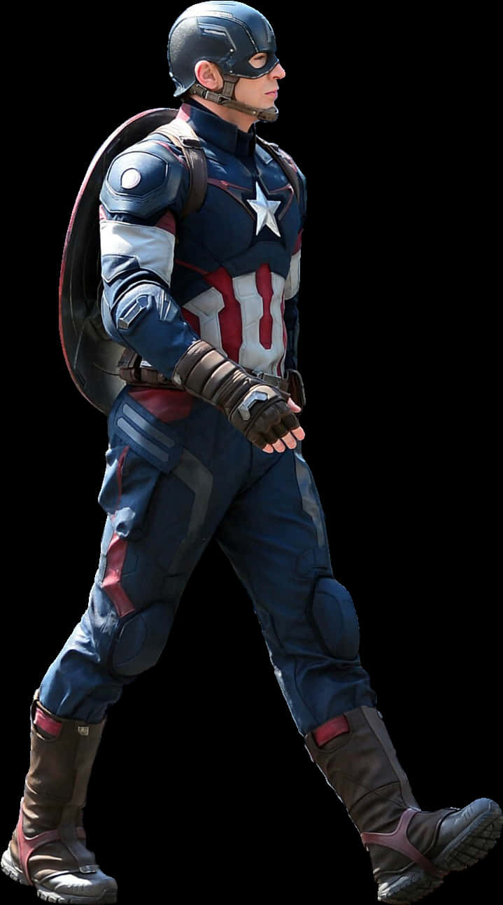 Captain America Side Pose PNG
