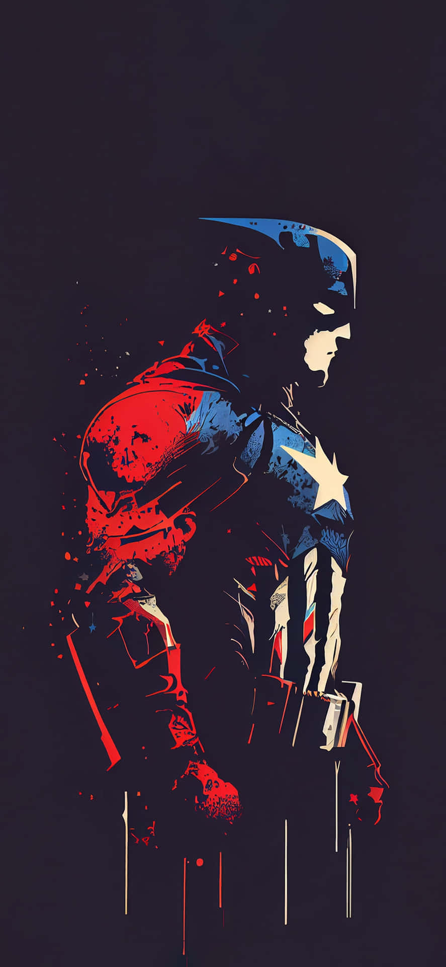 Captain America Silhouette Artwork Wallpaper
