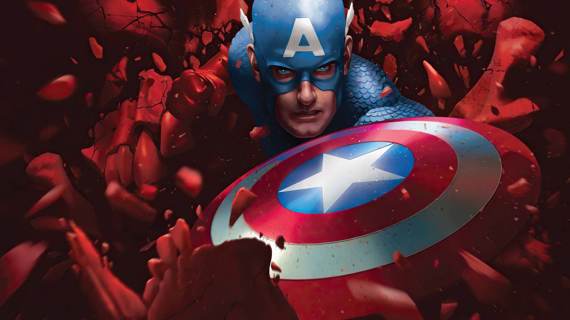 Captain America Smash Marvel Pc Background