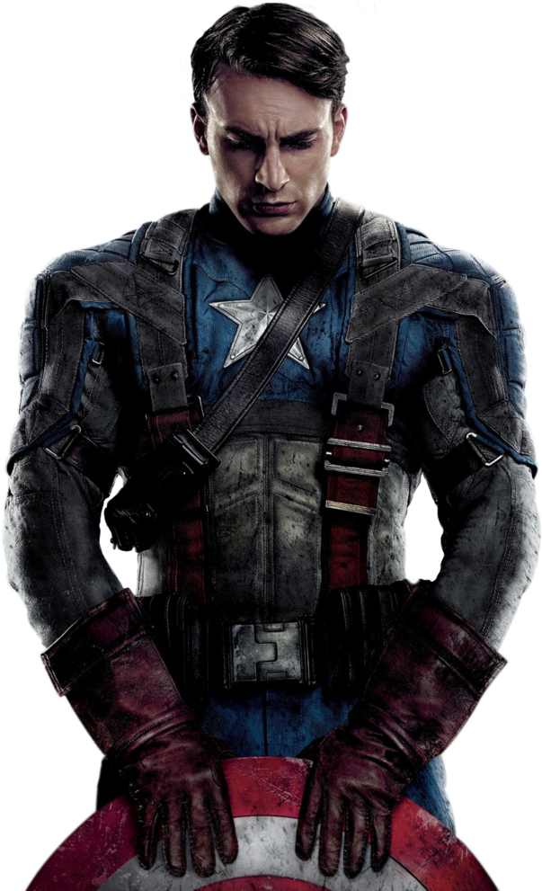 Captain America Solemn Pose PNG