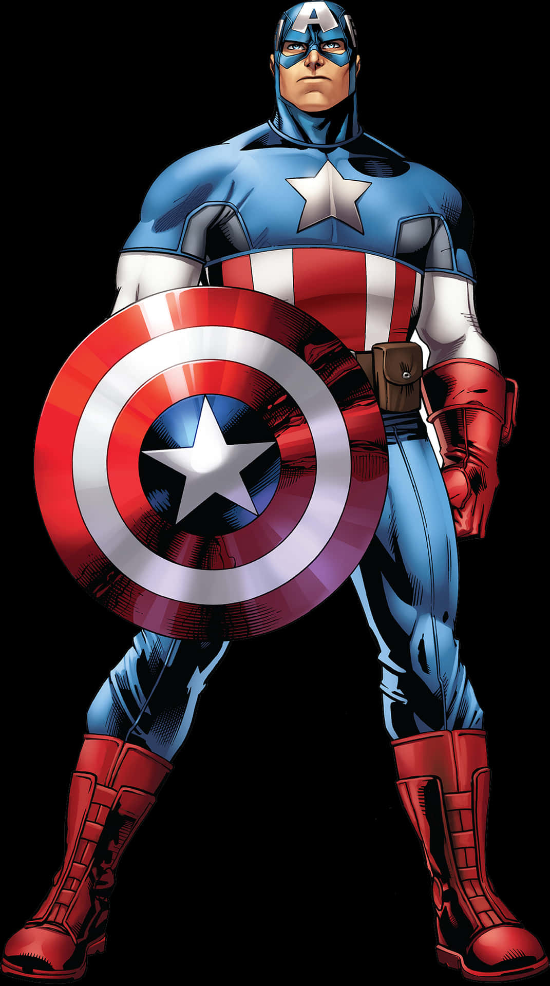 Captain America Standing With Shield PNG