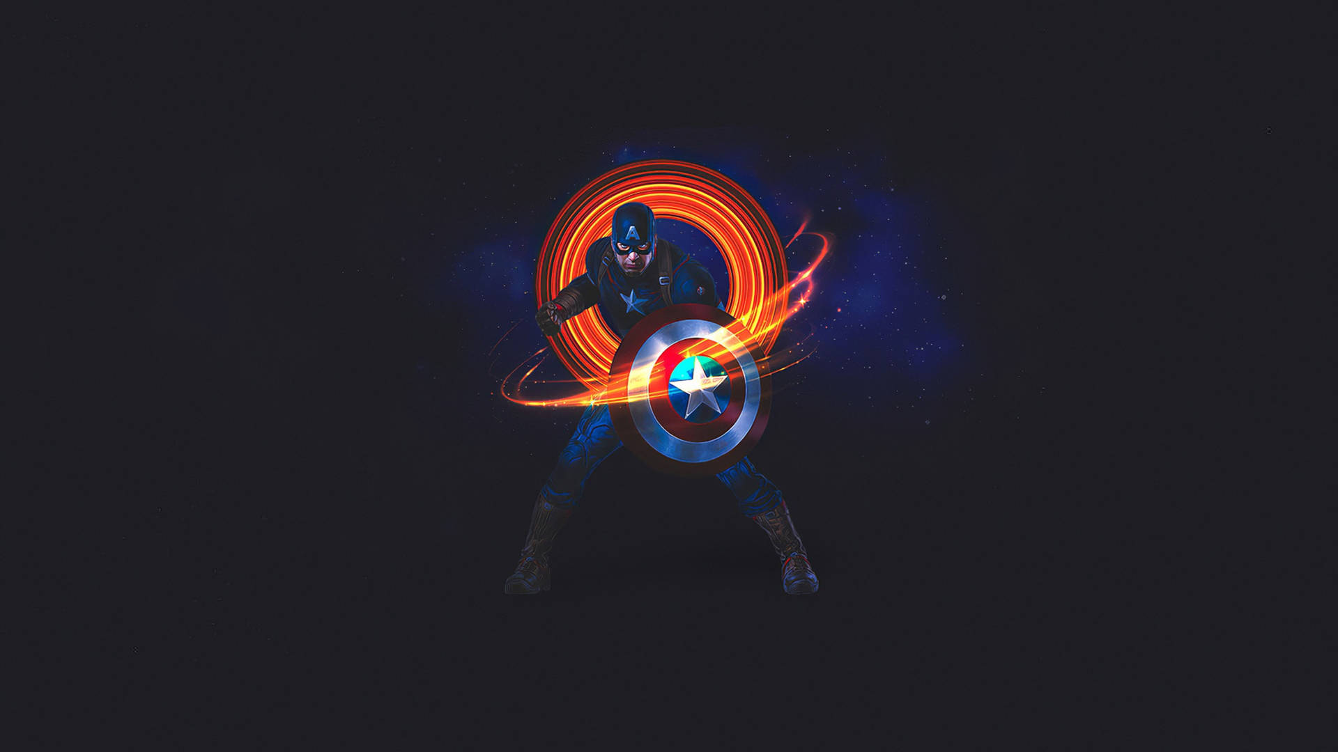 Captainamerica Supereroe Digital Art Sfondo