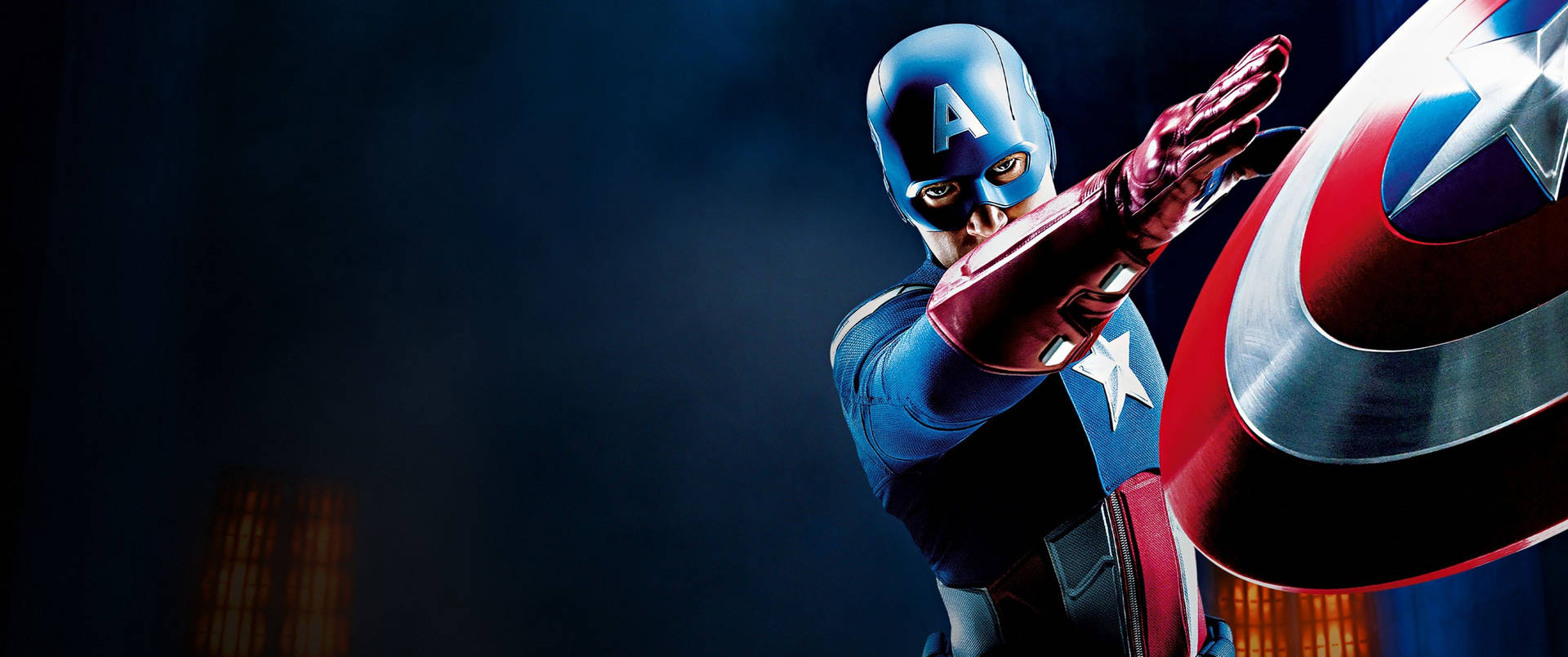 Captain America Superhero Shield Attack Background