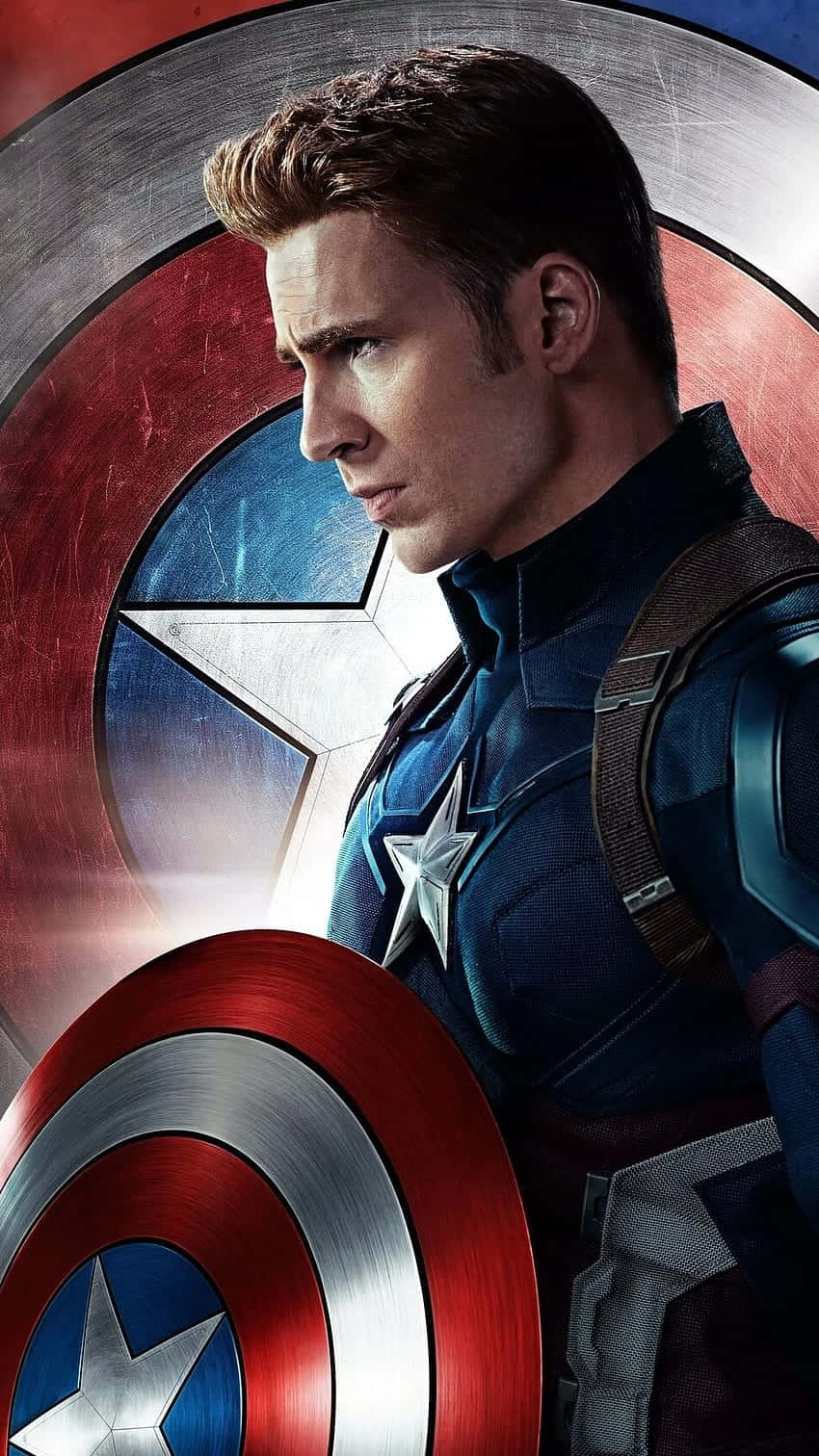Captain America With Shield Wallpaper