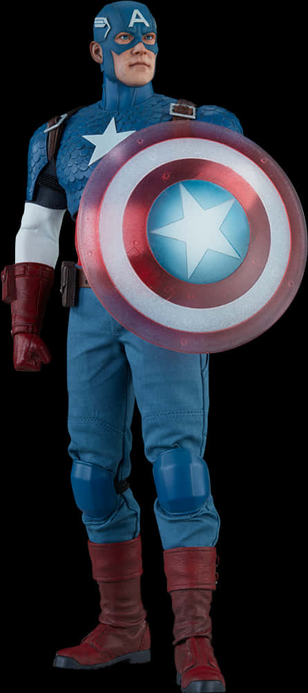 Captain America With Shield PNG