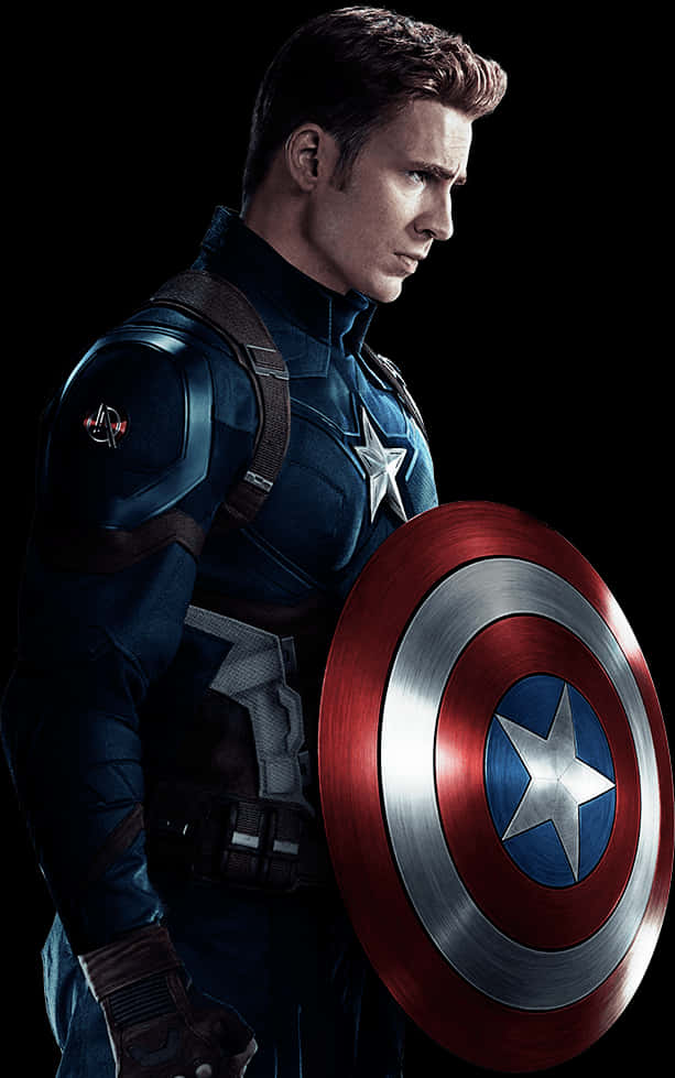 Captain America With Shield PNG