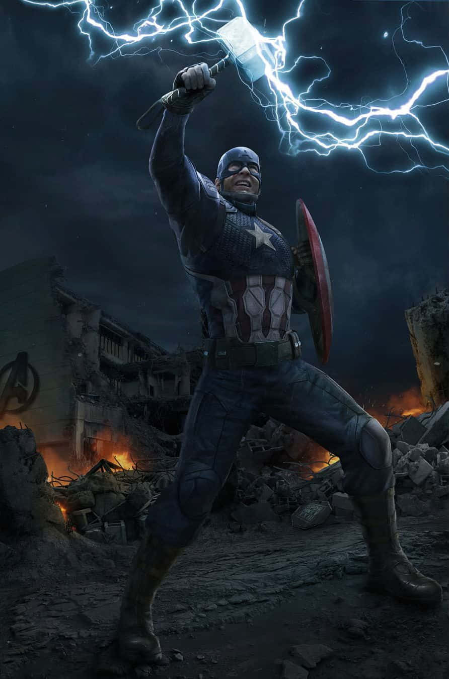 Captain America Worthy Avengers Endgame Scene Background