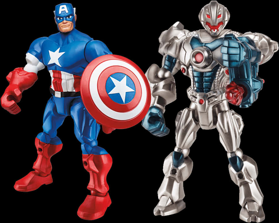 Captain Americaand Ultron Action Figures PNG
