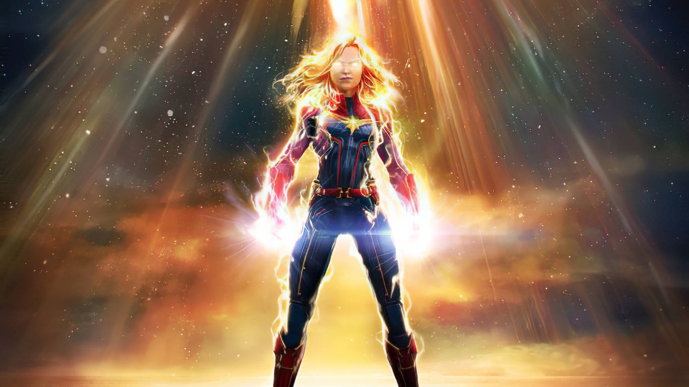 Captain Marvel 1366 X 768 Wallpaper