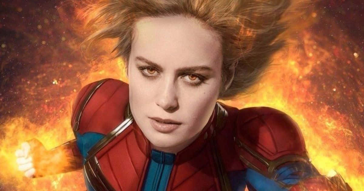 Brie Larson vender tilbage som Captain Marvel i den højt forventede efterfølgende film. Wallpaper