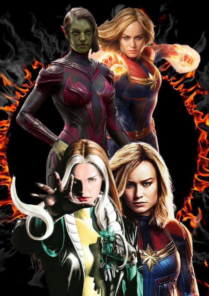 Brie Larson i Kostume af Kraft som Captain Marvel 2 Wallpaper