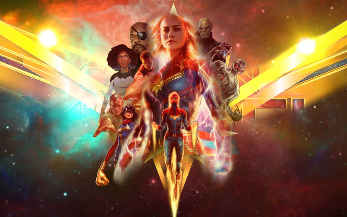 Brie Larson poised for action as Captain Marvel in the highly anticipated sequel Wallpaper