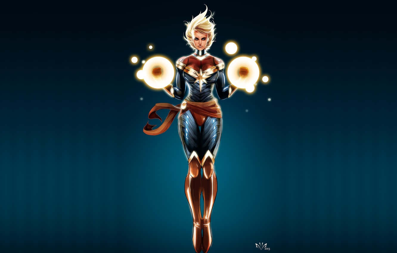 Carol Danvers, a.k.a. Captain Marvel, is ready for the sequel Wallpaper