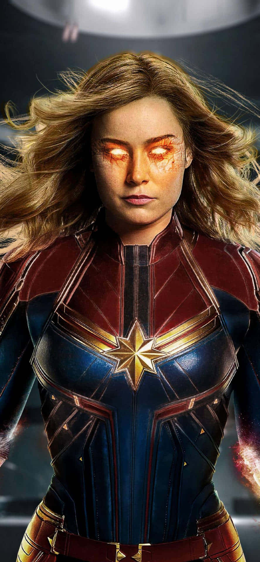 "Marvel's heroine, Captain Marvel, in 3D" Wallpaper