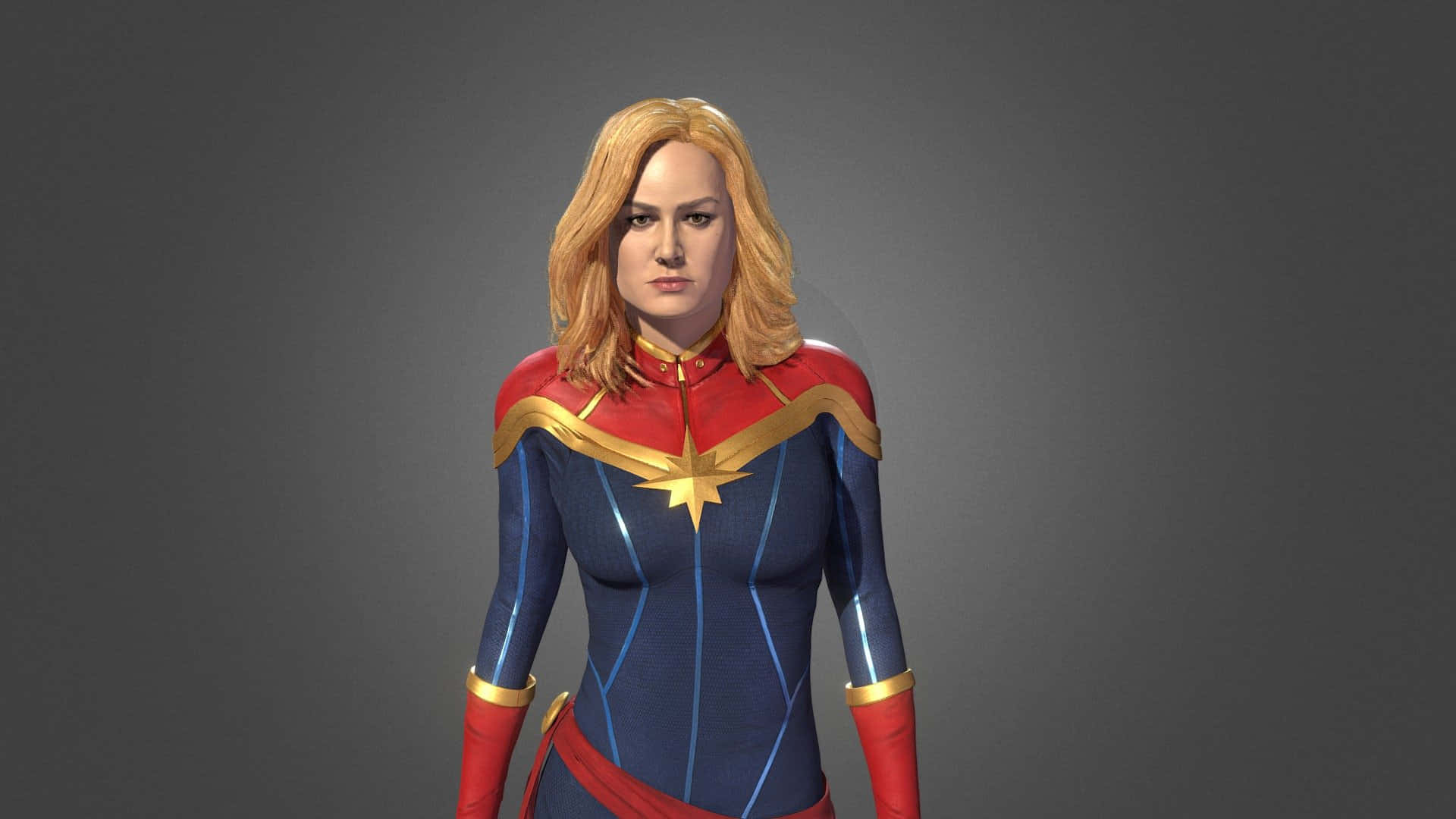 Get the 3D experience of Captain Marvel with this amazing wallpaper. Wallpaper