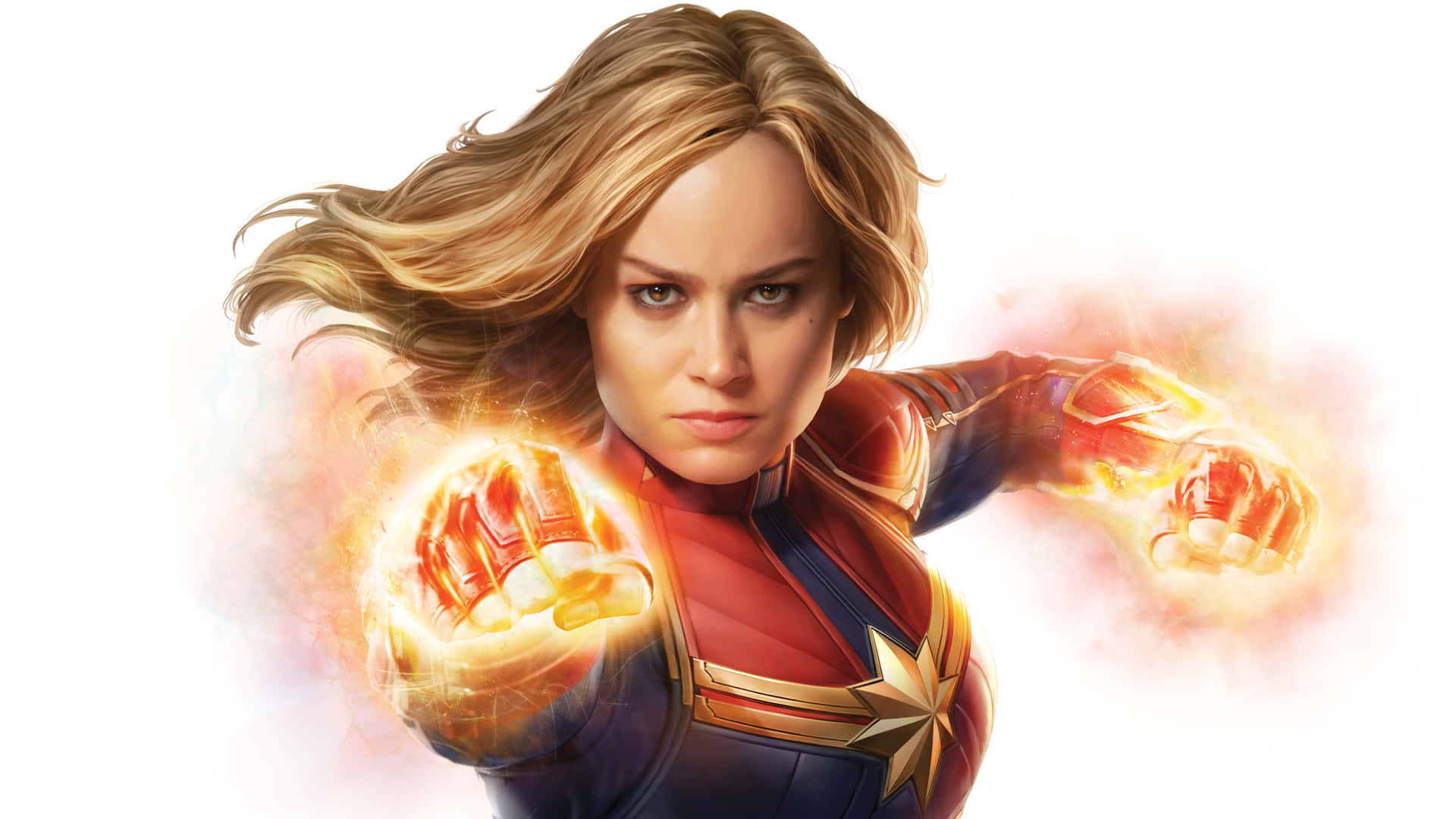 Join Captain Marvel in this 3D Adventure! Wallpaper