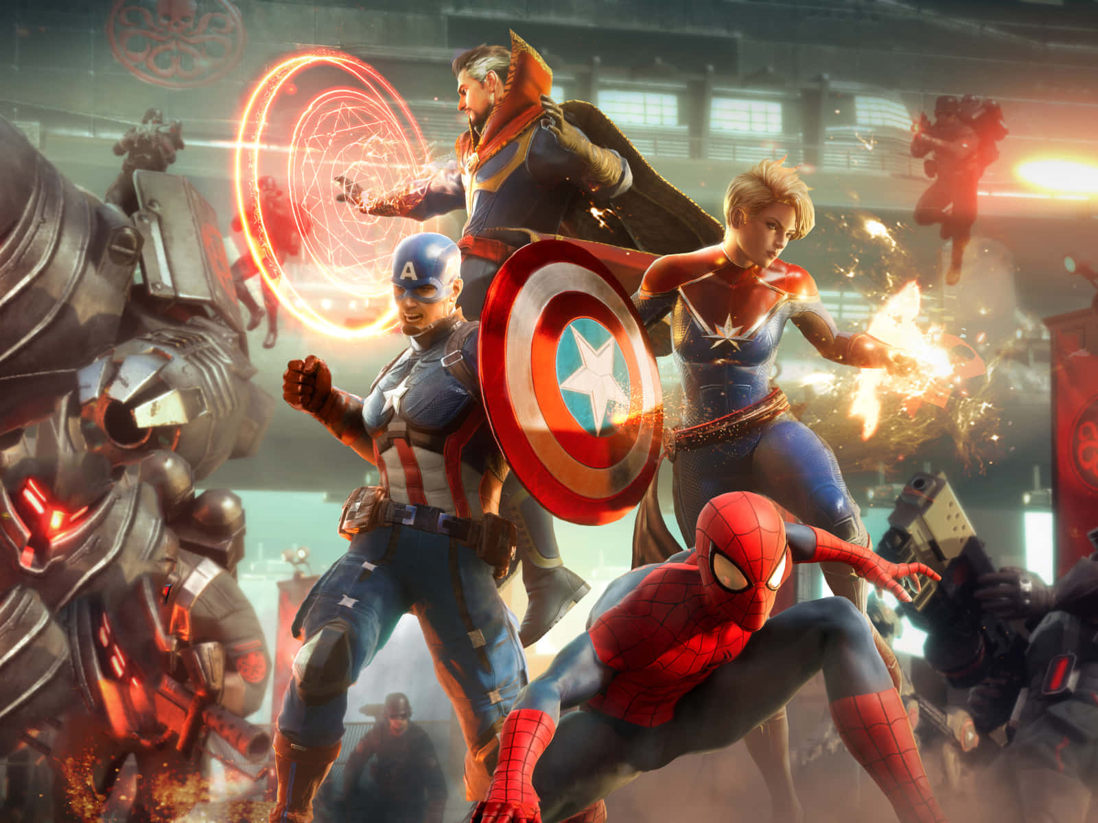Embrace Your Inner Hero with "Captain Marvel" 3D Wallpaper