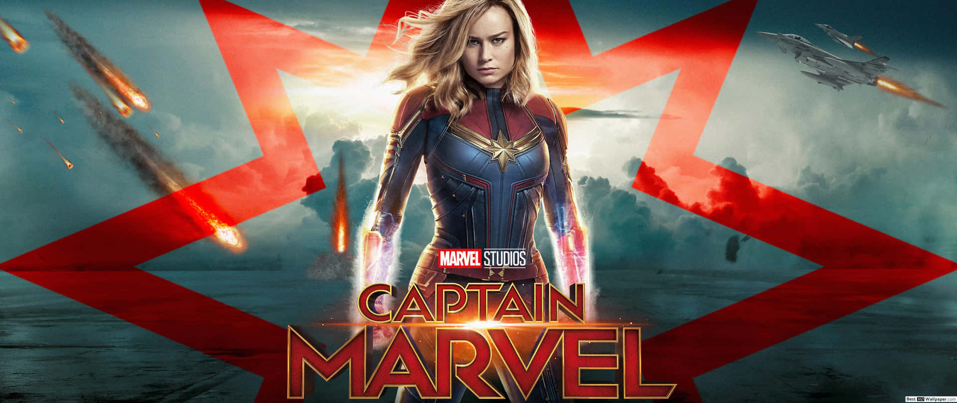 Captainmarvel De Marvel En Impresionante 3d Fondo de pantalla