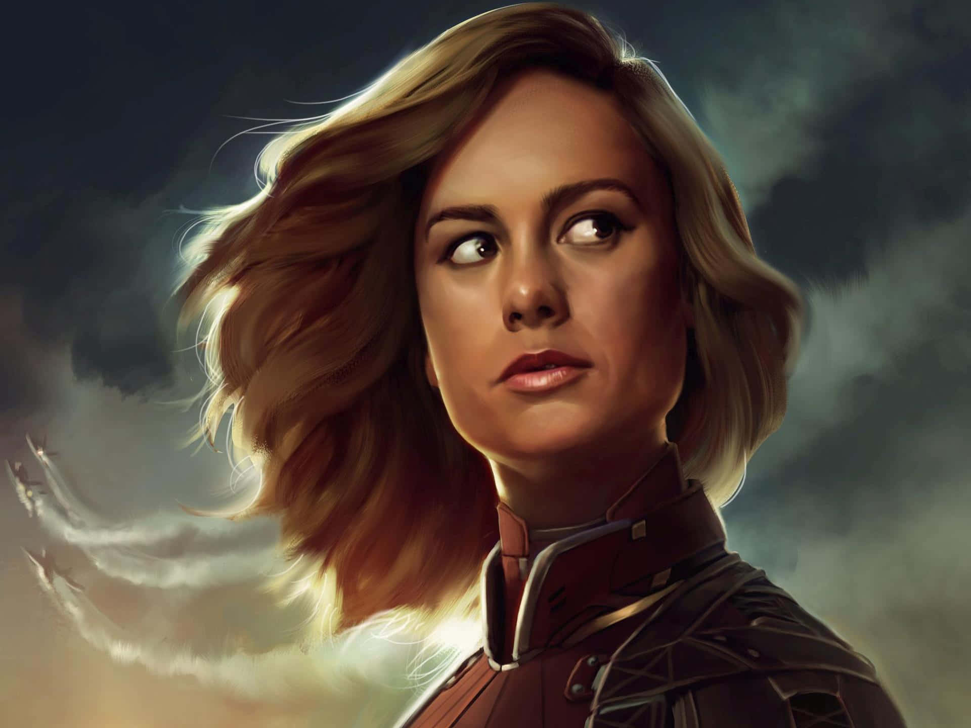 Caroldanvers Stiger Til Vejrs Som Captain Marvel.