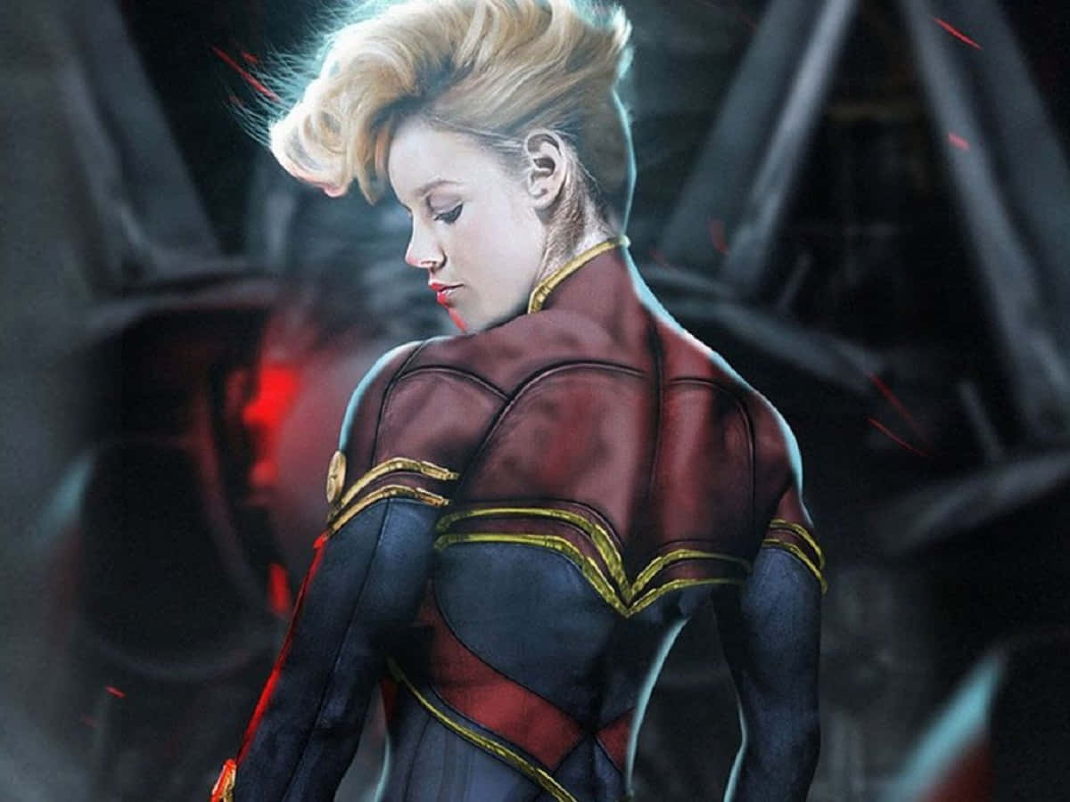 Carol Danvers empowered by her super hero alter-ego, Captain Marvel