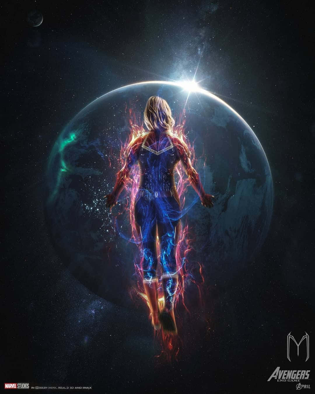 Captain Marvel Carol Danvers ready to fight evil. Wallpaper