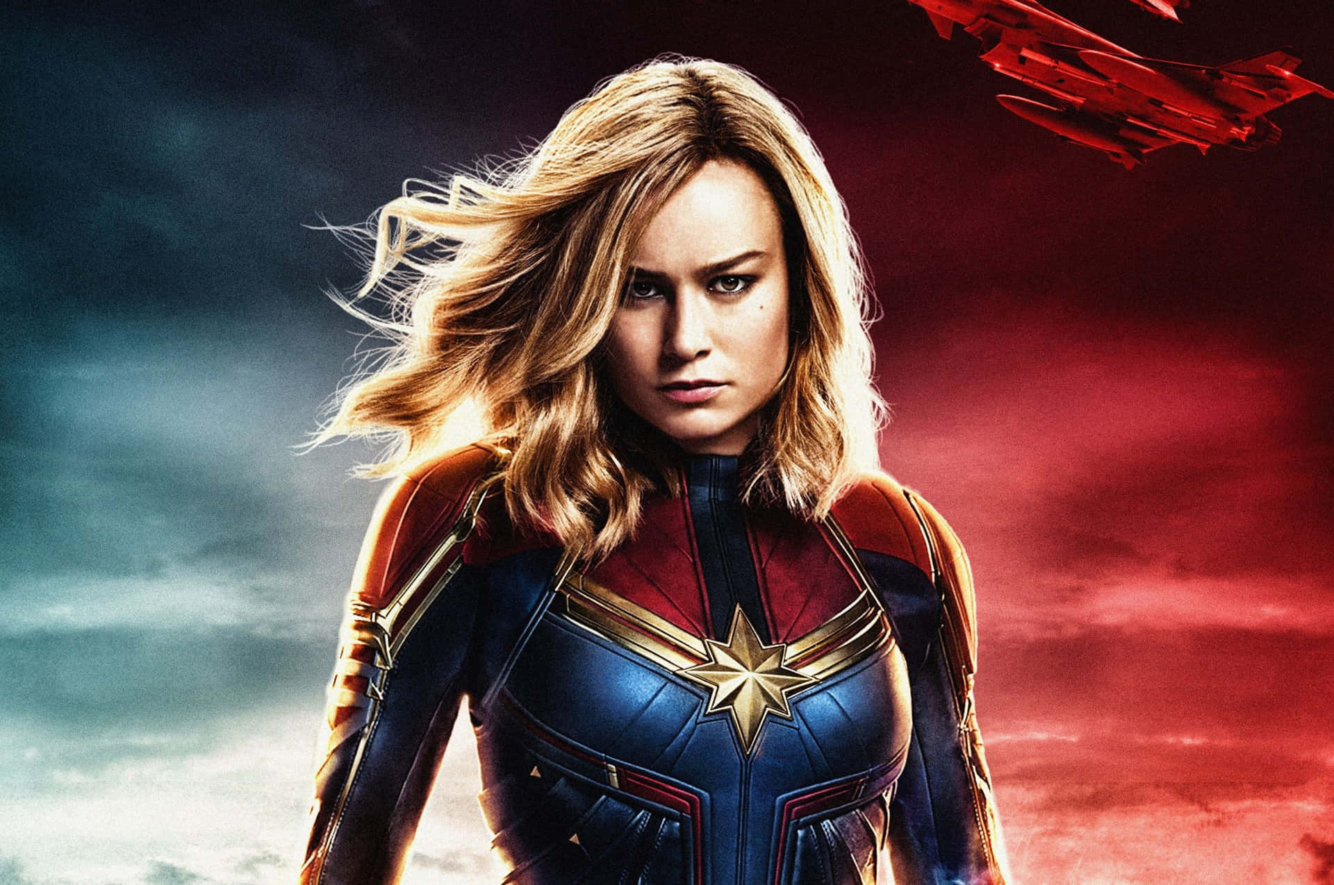 Diewelt Mit Ihren Superkräften Stärken - Captain Marvel Carol Danvers Wallpaper