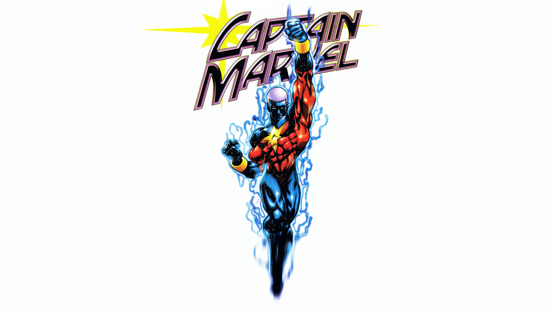 Undisplay Del Computer Di Captain Marvel Sfondo