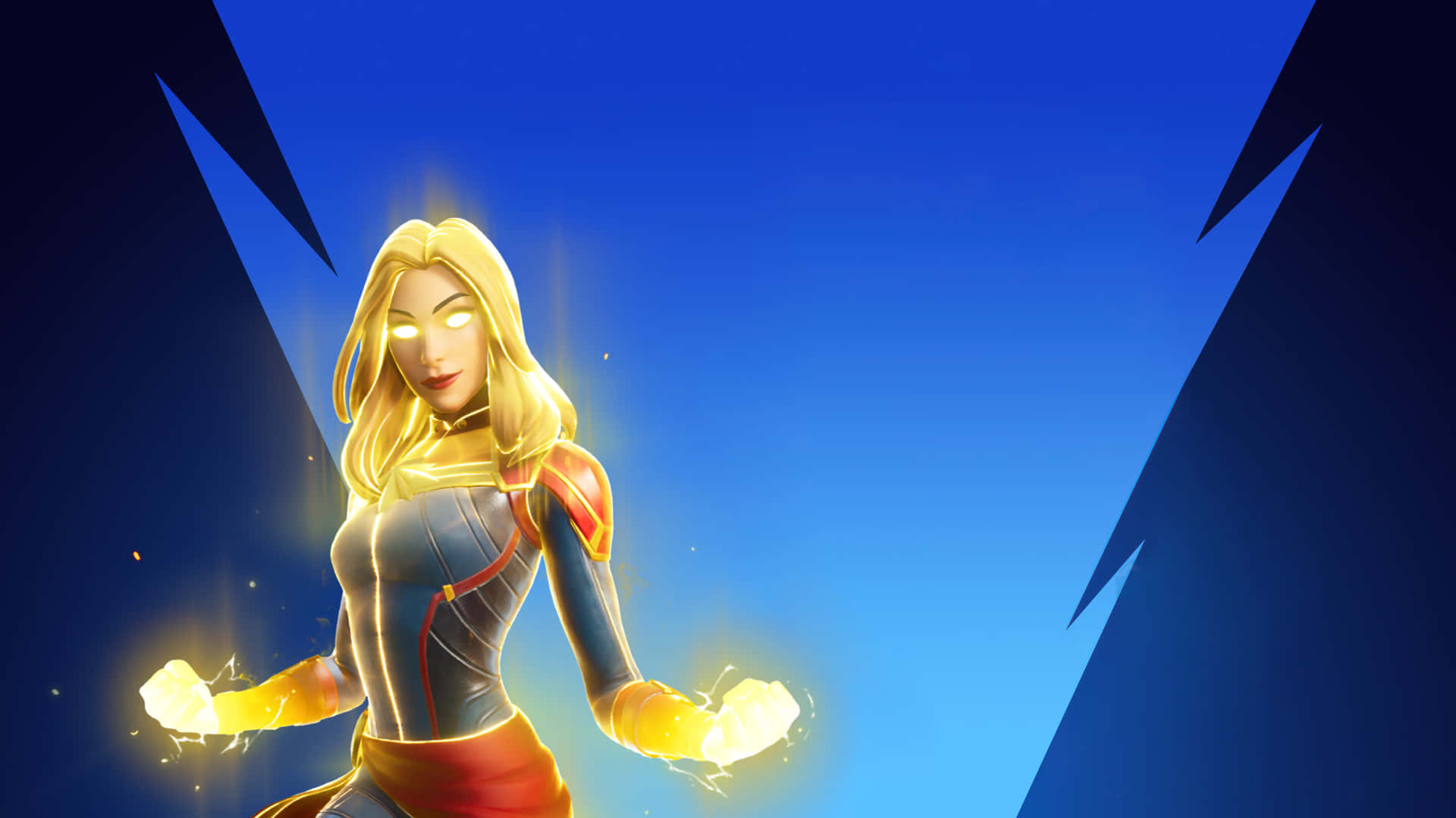 Captain Marvel, making saving the universe look effortless. Wallpaper