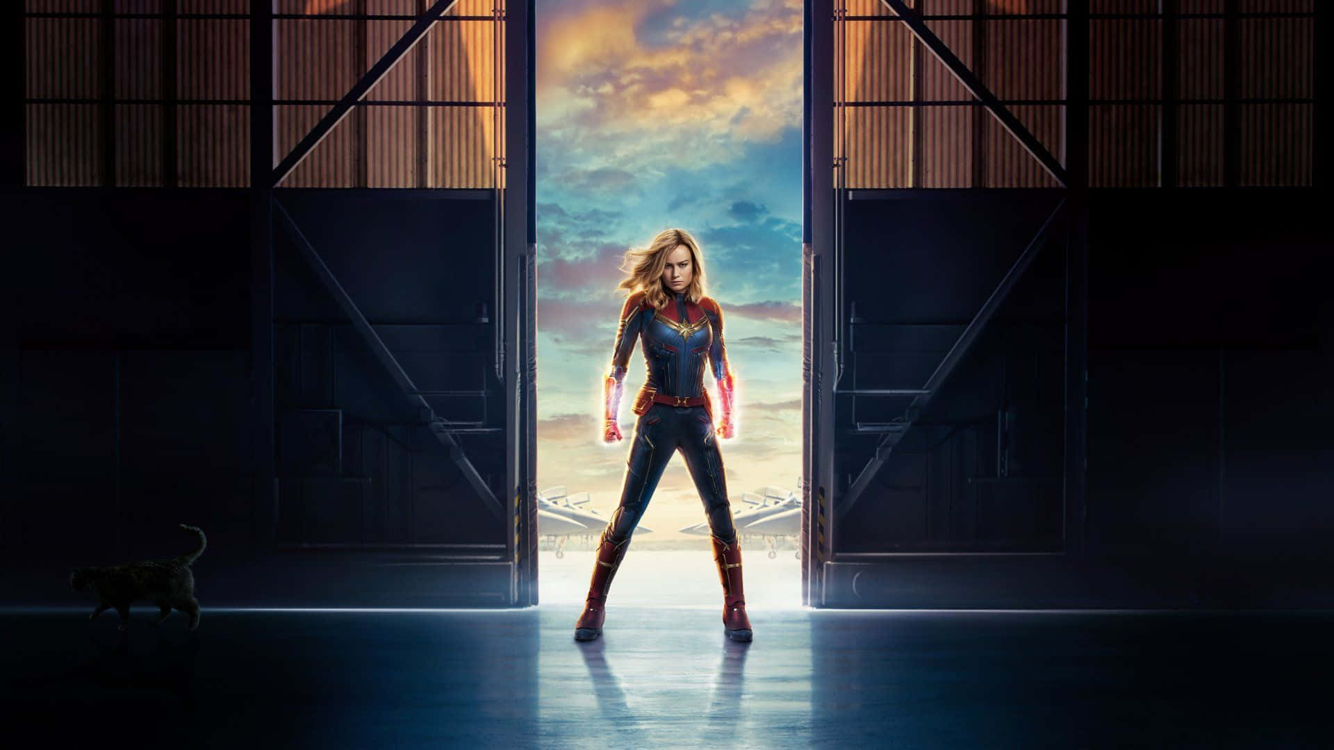 Captain Marvel Heroic Stance Wallpaper