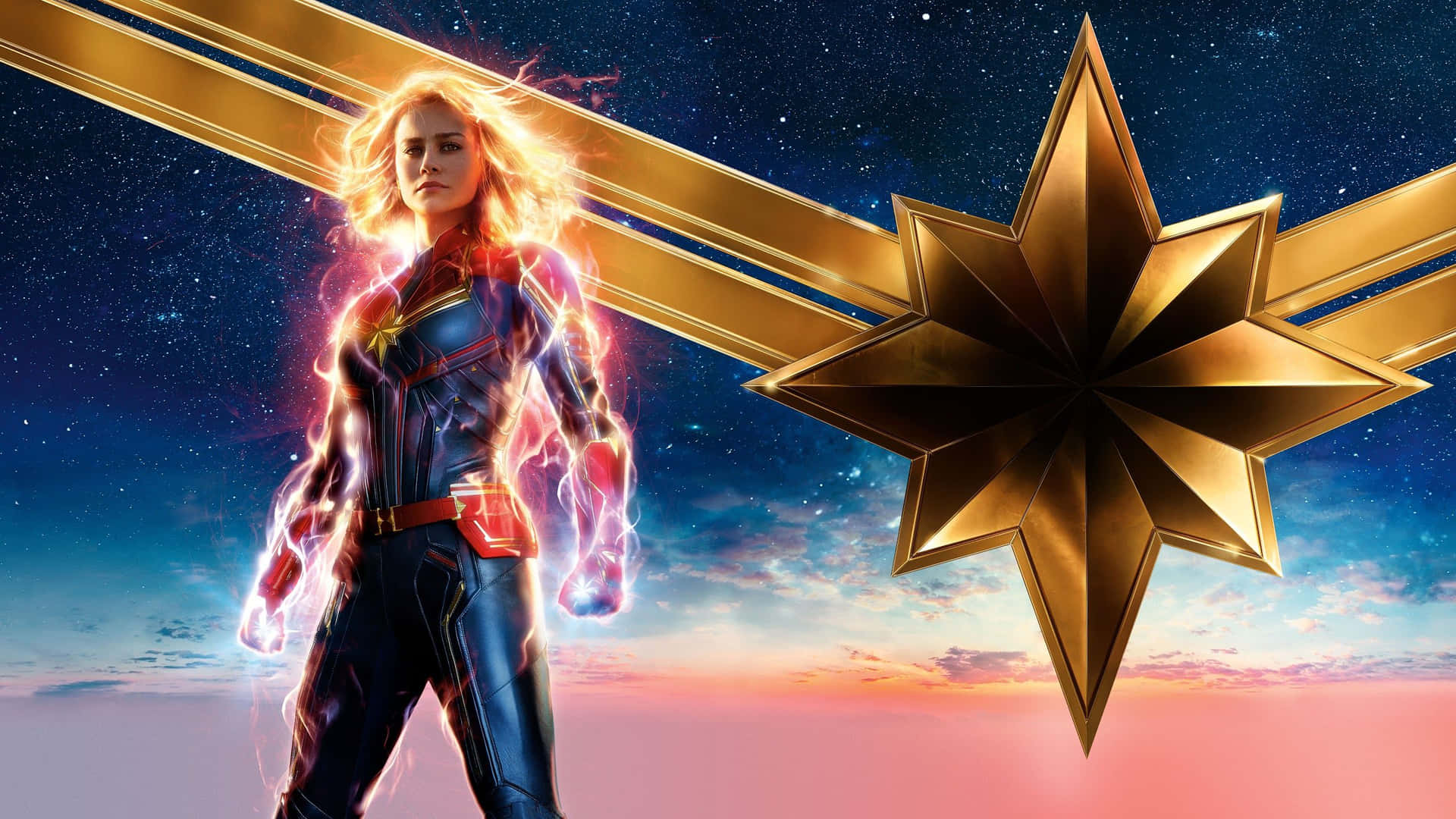 Unlock new levels with the limited edition Captain Marvel iPad Wallpaper