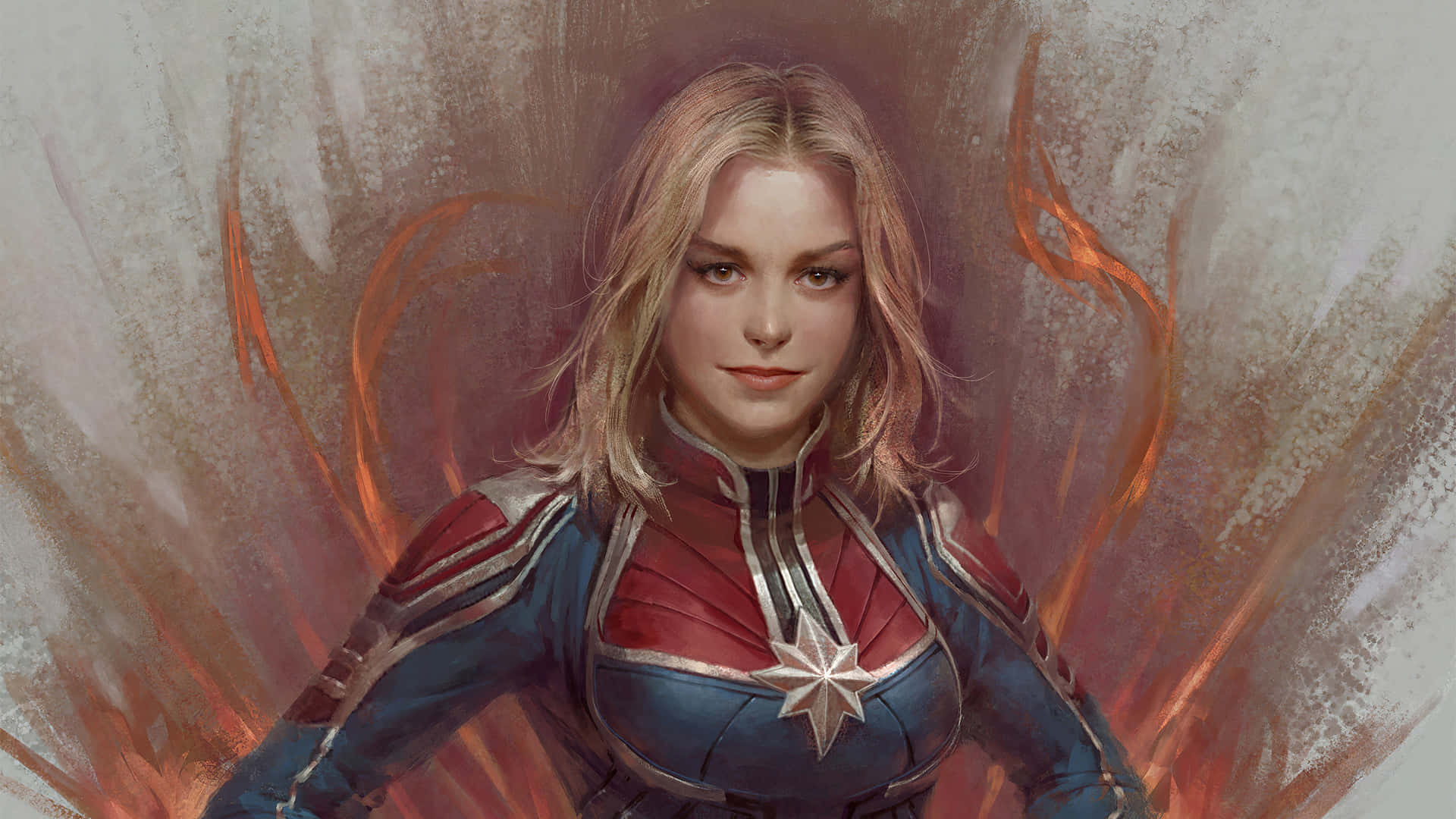 Unleash the superhero within you with the new Captain Marvel iPad Wallpaper
