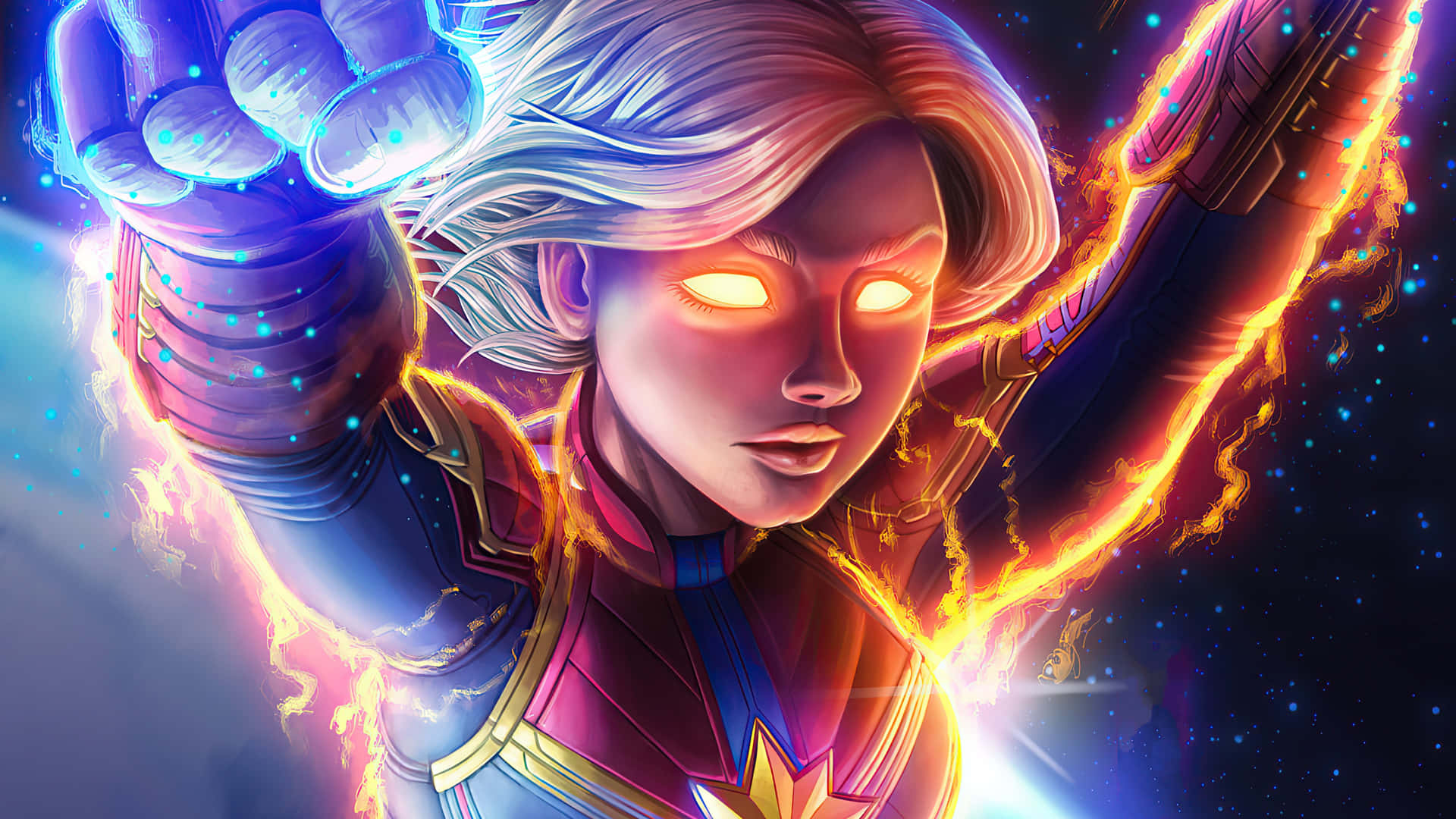 "Stay connected and powerful with the new Captain Marvel Ipad" Wallpaper
