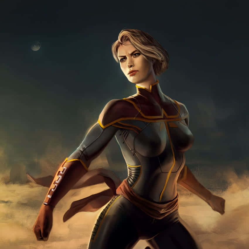 "Make your Captain Marvel experience more epic with the Captain Marvel iPad" Wallpaper