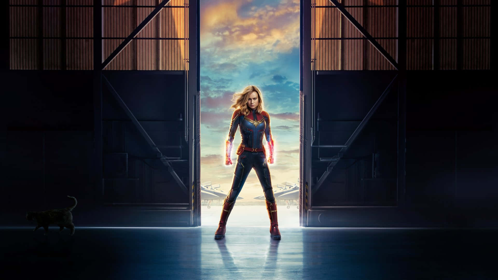 Unleash your inner hero with the Captain Marvel iPad Wallpaper