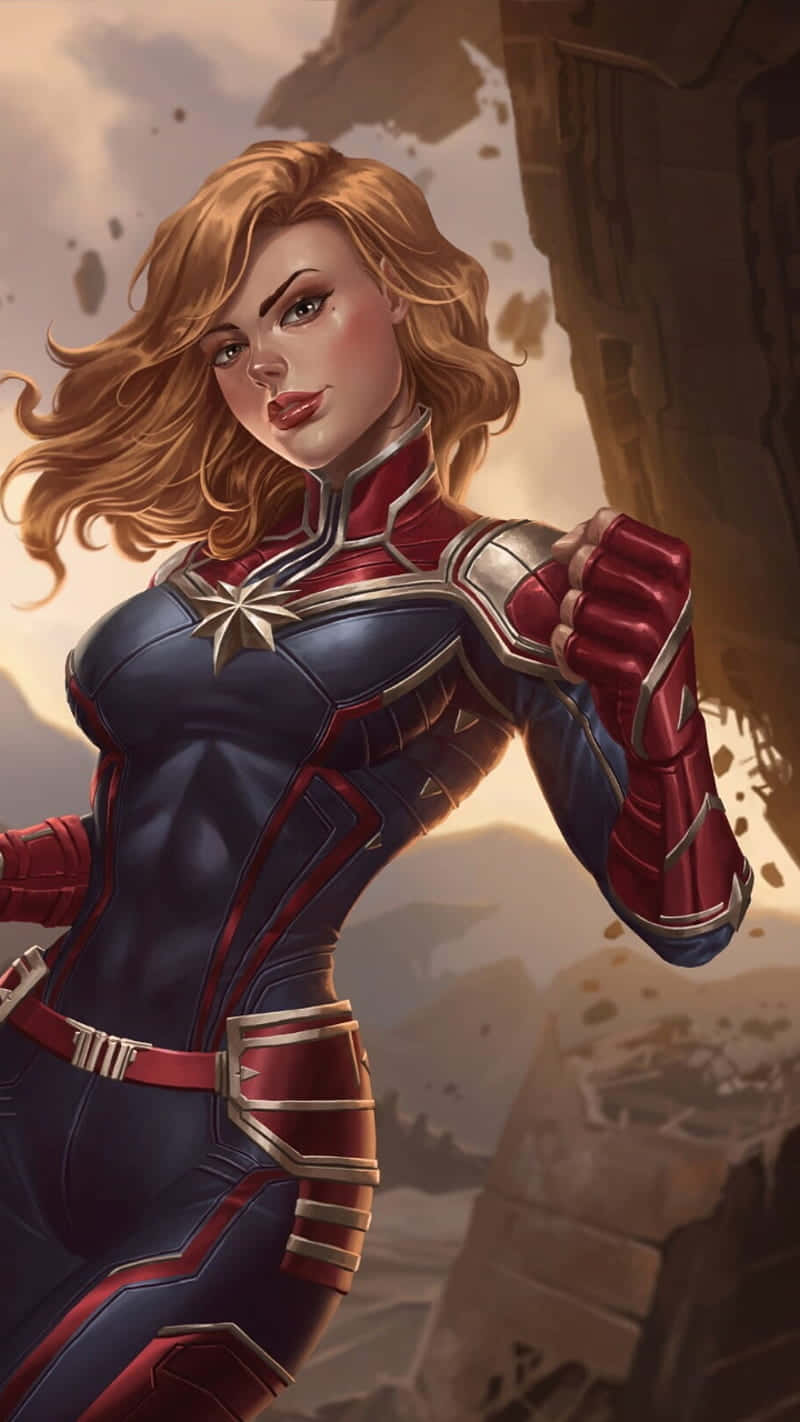 Nyd en episk filmaften med Captain Marvel! Wallpaper