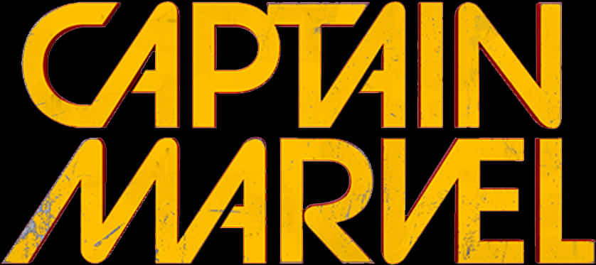 Captain Marvel Logo Distressed Design PNG
