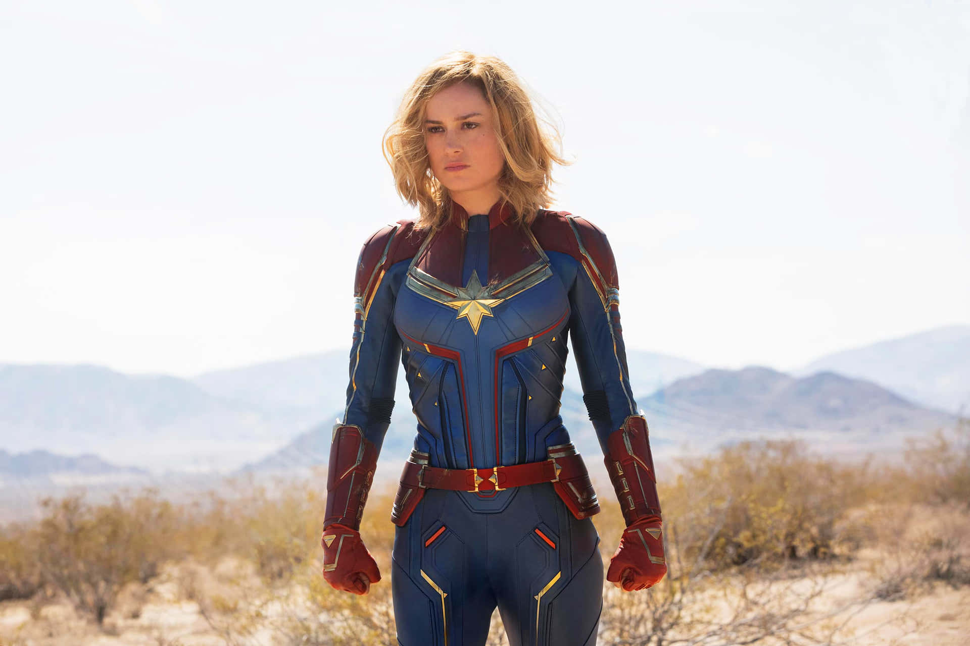 Experience the power of Captain Marvel Wallpaper