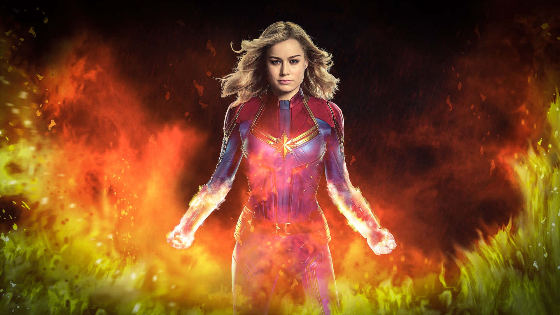 Captain Marvel is ready to take on the world! Wallpaper
