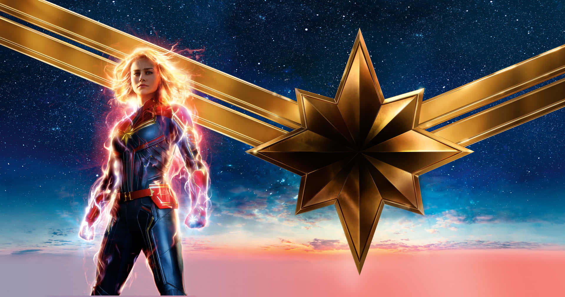 "Carol Danvers: Ready to Take Flight as Captain Marvel" Wallpaper