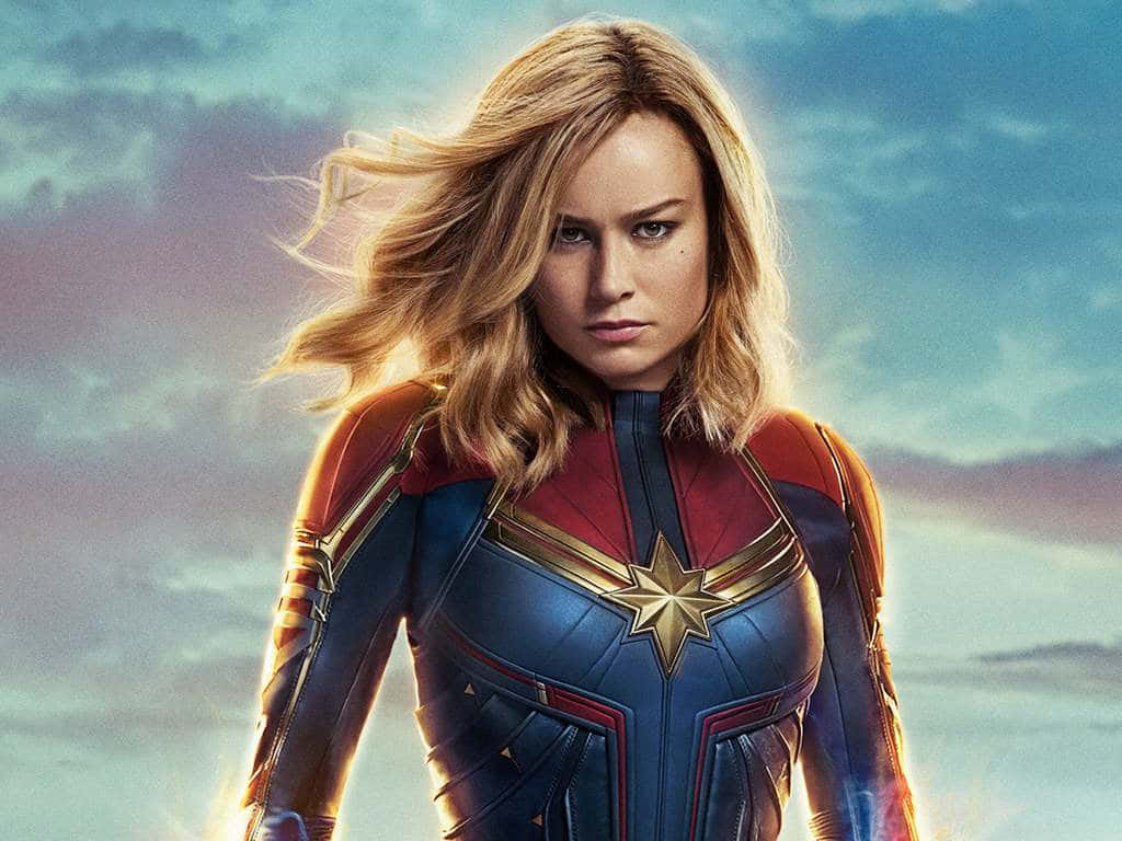 "Become a superhero with Captain Marvel!" Wallpaper