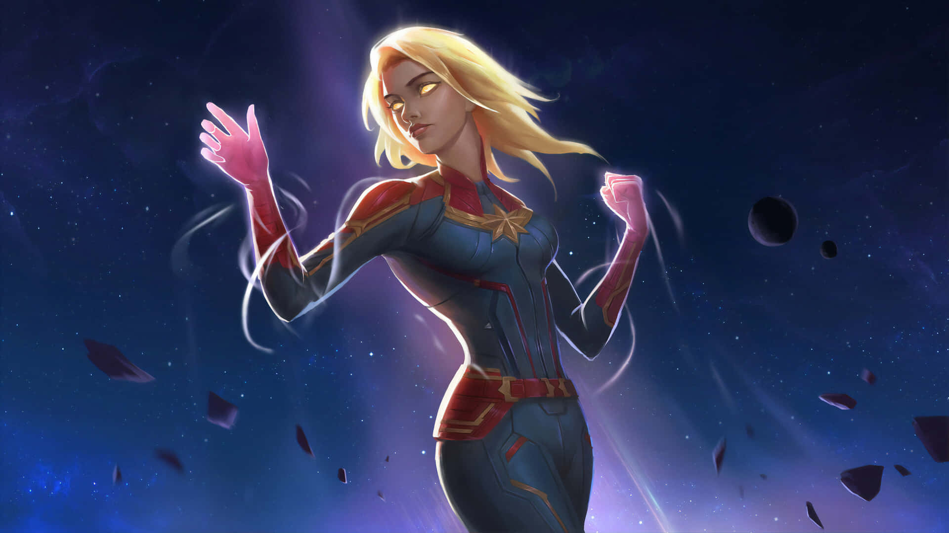 Captain Marvel Power Showcase Wallpaper