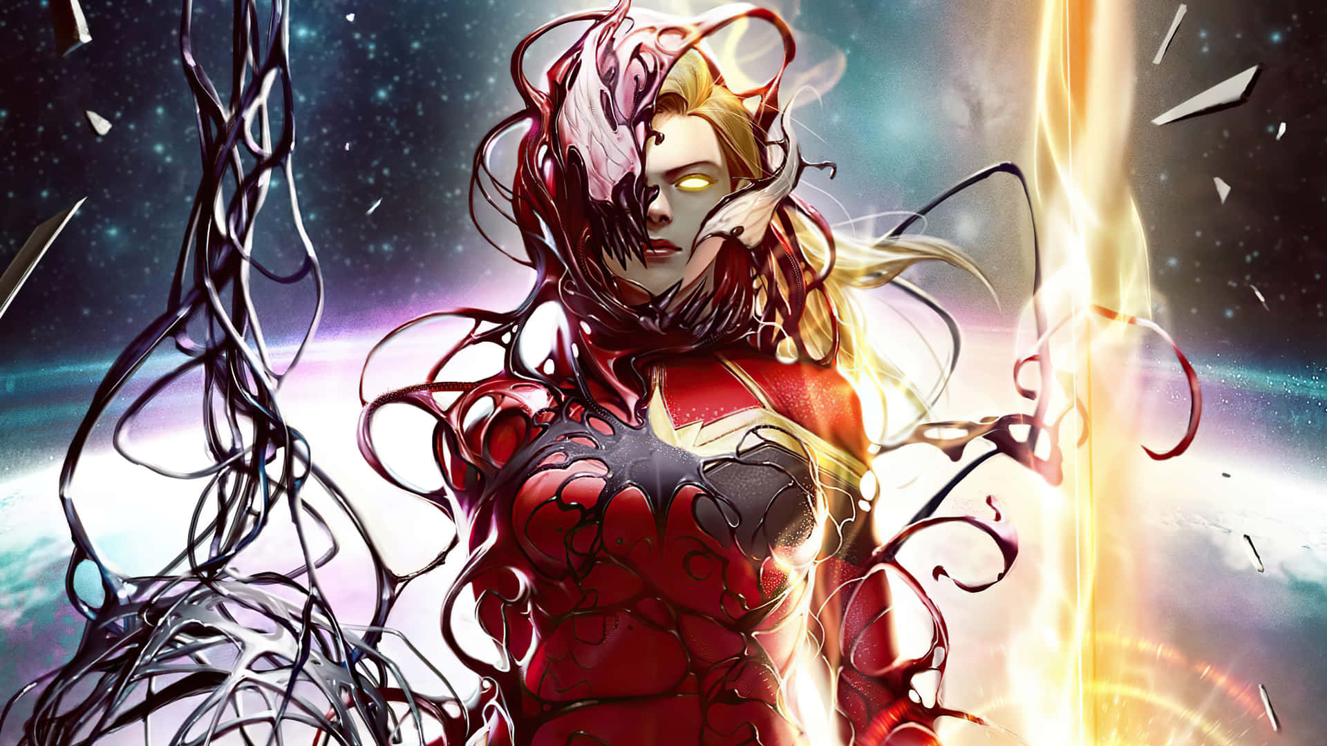 Captain Marvel Power Unleashed Wallpaper
