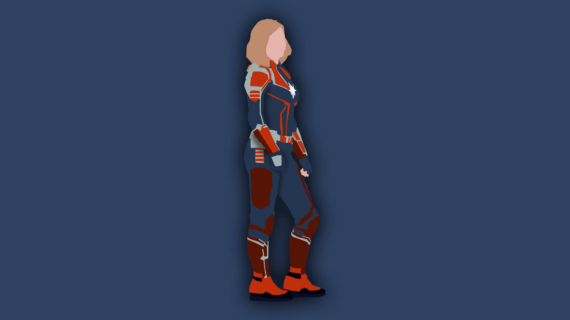 Captain Marvel Vector Wallpaper