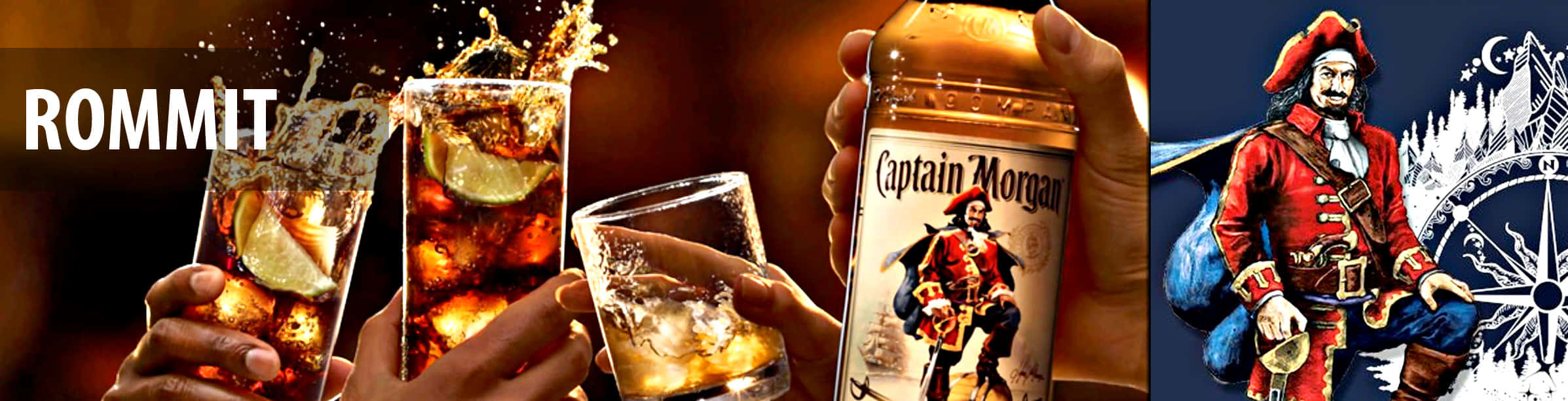 Captain Morgan Rum Celebration Banner Wallpaper